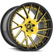 Forgiato Technica 2.2 Yellow and Black Wheels