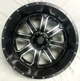 Full Throttle Off-Road 8033 Black Machined Wheels